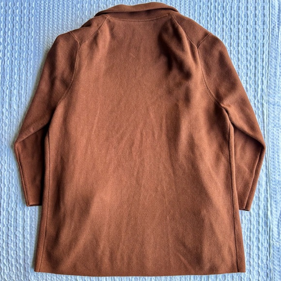 Quince 100% Organic Cotton Knit Sweater Blazer in Sienna, Women’s Size L Neutral - Picture 3 of 4